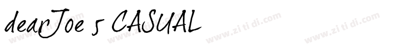 dearJoe 5 CASUAL字体转换